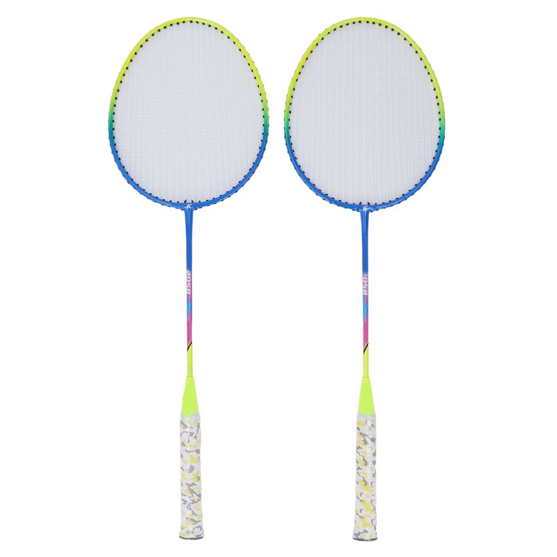 2Pcs Badminton Racket Yellow Light Frame Large Sweet Spot Anti