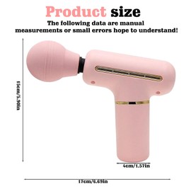 Mini Massage Gun, Muscle Massage Gun: Nizirioo Massage Gun with 4 Adjustable Speeds, Portable Hand Massager, 1200 mAh Massage Guns, Deep Tissue Percussion for Neck, Back