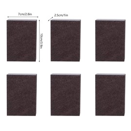 6pcs Portable Emery Carborundum Sponge, Sponge Brush Eraser Cleaner Pot Bottom Cleaning Brush