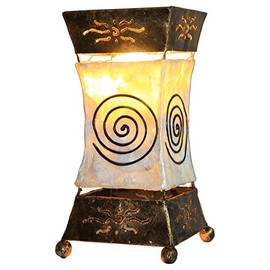 Woru XENIA Cream Decorative Light Table Lamp Metal and Resin Mood Light Height Approx. 30 cm