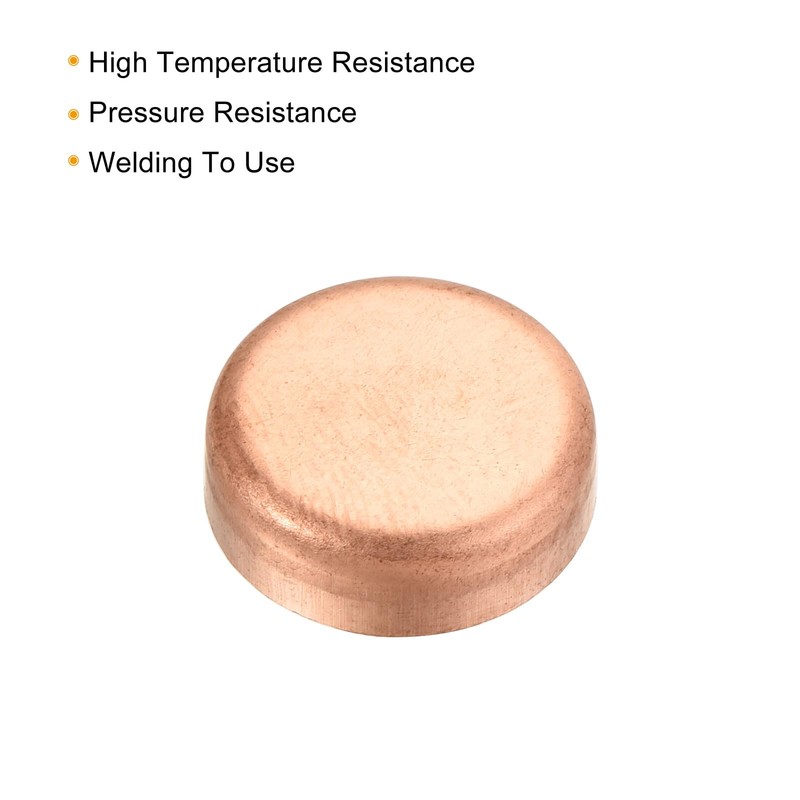 MECCANIXITY Copper End Cap Pipe Fitting Sweat Plug Connection 16mm(5/8")