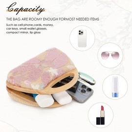 Syrads Purses for Women Beach Straw Bag Crossbody Bags for Women Sequin Shoulder Handbag for Wedding,Pink