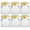 lakeland Small Square Presentation Gifting Jars & Lids 130ml x