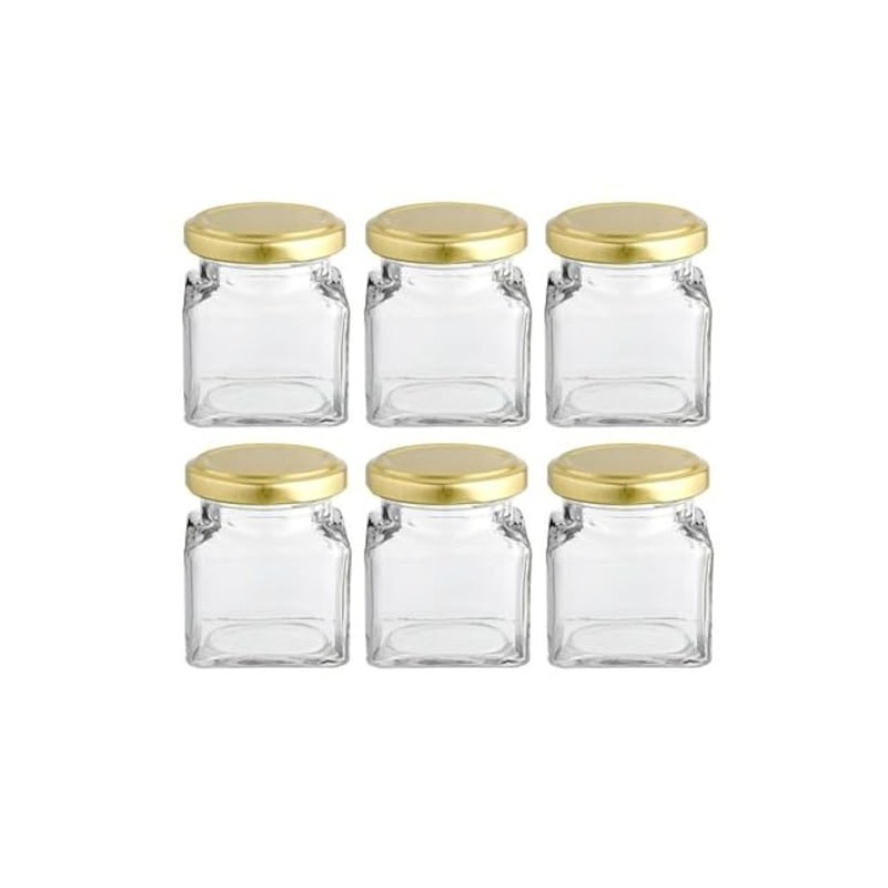 lakeland Small Square Presentation Gifting Jars & Lids 130ml x