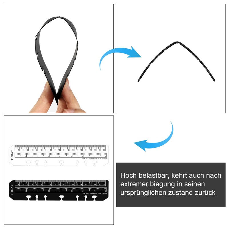 prota Pack of 10 A5 Ruler Bookmark Notebook Binder Ruler