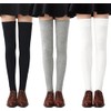 Chalier Womens Thigh High Socks Cotton Striped Over the Knee