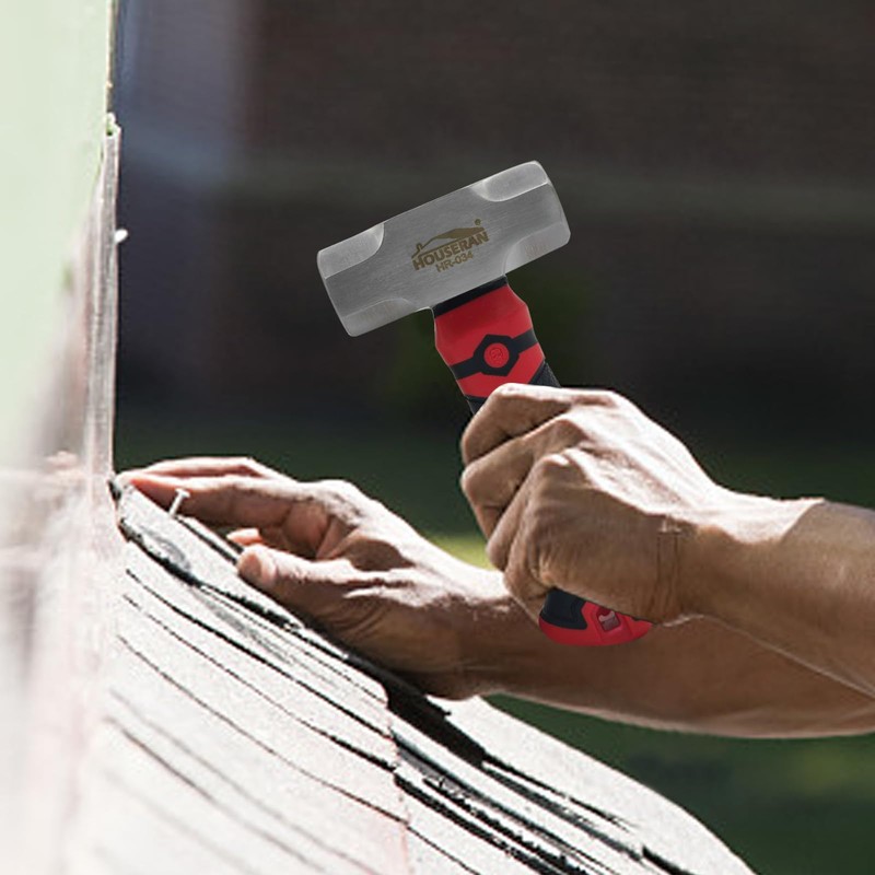 Houseran Double Mouth Hammer, Small Hammer, Stone Head Hammer, Octagonal,