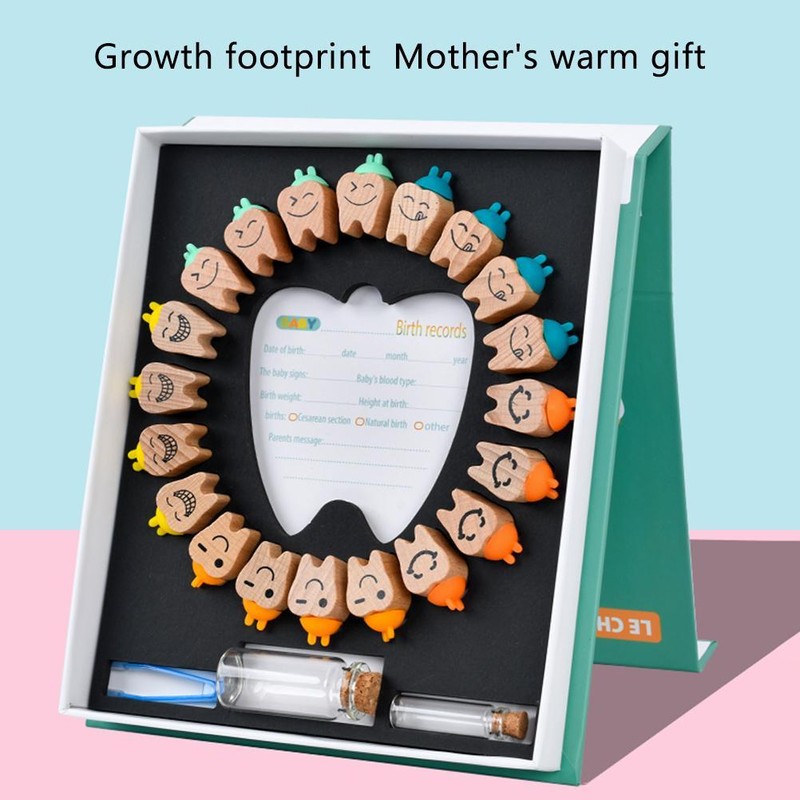 Wooden Baby Teeth Keepsake Box Teeth Saver Box Kids Deciduous