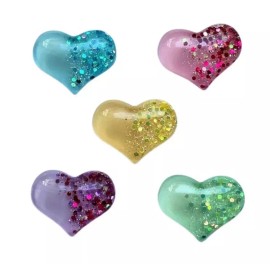 Shelly's Buttons and More Sparkle Hearts - Shelly's Buttons - Flat Back Embellishments - Craft Scrap Sew