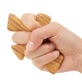 Yookin Natural Wood Olive Hand Held Clinging Cross Hand Carved Wooden Holding Cross 5 inches long Jesus Cross Gift for Prayer Palm Church Gift Palm Cross(B)