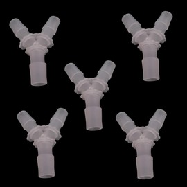 QLXHBOT 1/2" Hose Barb Fitting Equal Barbed Y Shaped 3 Way Plastic Joint Splicer Mender Adapter Union for Air Line Tubing Pipe (Pack of 5)