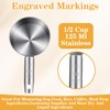6 Pcs Stainless Steel Measuring Cups 1/2 Cup - 125ml