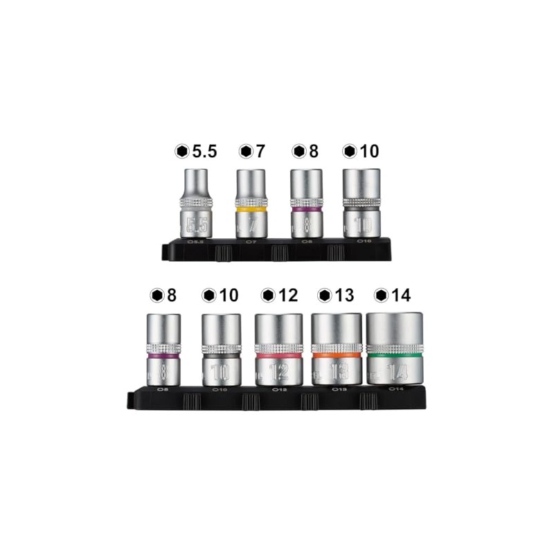 Vessel TD-BS16 Bit Set, 9-piece Socket, Socket H5, H5.5, H6,