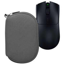 kwmobile Neoprene Case Compatible with Razer Viper V3 Pro - Case for Mouse Soft Pouch Carry Bag - Dark Grey