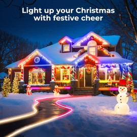 ANDOHAI 100FT LED Neon Rope Lights, Flexible Led Rope Lights Control with App/Remote, IP67 Outdoor RGB Color Changing Led Neon Lights Waterproof, Music Sync Led Strip Neon Lights for Bedroom Decor