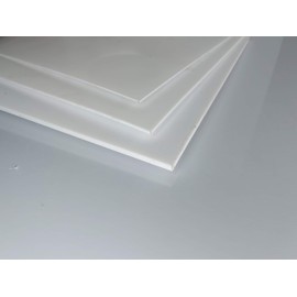 Platte aus PTFE, weiß, 195 x 195 x 1,0 mm (Teflon) Zuschnitt PTFE Dichtung