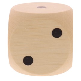 2 x Hofmeister® Wooden Eye Numbers Dice 4 cm - Wooden Dice Children Adults Play Board Game Party Game Evening Party Game 100% Natural Product Untreated from Local Beech Wood 4 x 4 cm
