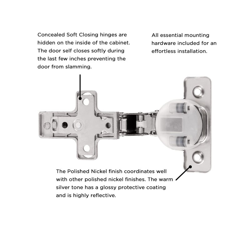 Hickory Hardware HH74722-14 - Inset Concealed Euro Cabinet Door Hinges