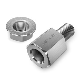 NICEDACK Bicycle Axle Adapter for 3/8 Inch x 26 Full Axle, Universal Clutch Adapter for Bicycle Trailer, Silver