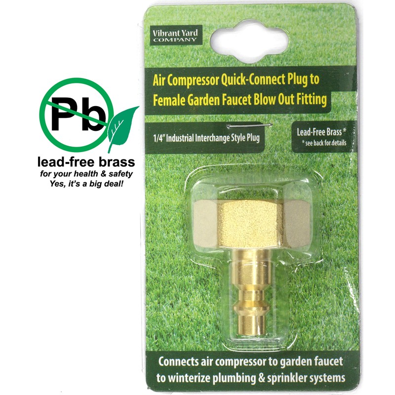 Winterize Sprinkler Systems And Outdoor Faucets: Air Compressor Quick-Connect Plug