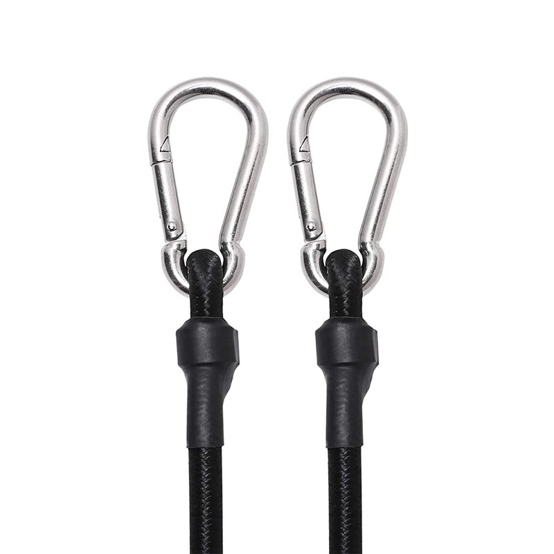 DRERIO 2m Bungee Cord with Carabiner Heavy Duty Bungee Straps