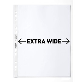 Durable 999111197 Document Wallets A4 Extra Wide 240 x 310 mm 90 µm Transparent Pack of 50