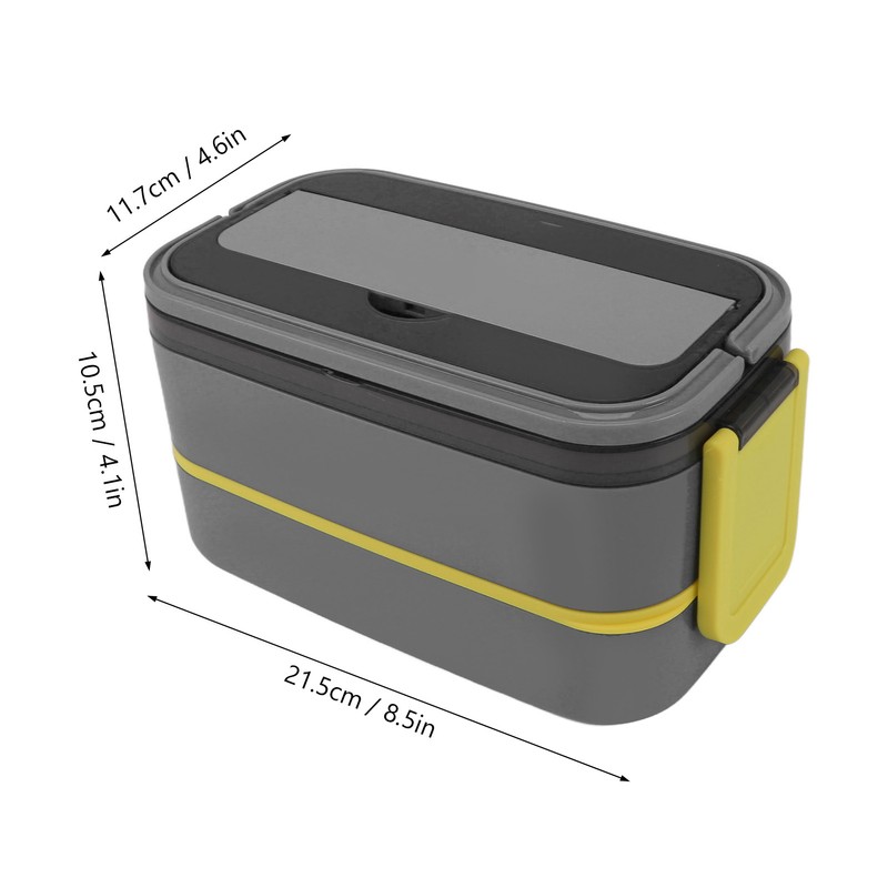 Lunch Box Double Layer Microwave Safe Leakage Proof Stainless Steel