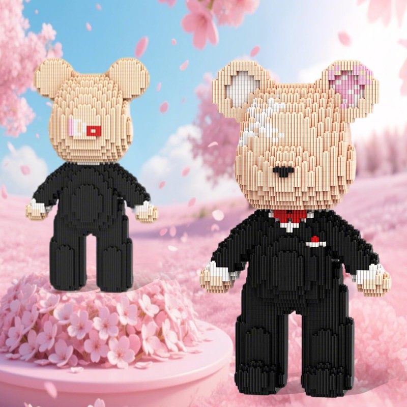DAHONPA Bridegroom Bear Brick Micro Building Blocks Set (2350 Pieces),