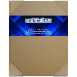 25 Sheets Chipboard 46pt (Point) 9 X 12 Inches Heavy Weight Sketch Pad Size .046 Caliper Thick Cardboard Craft|Packing Brown Kraft Paper Board