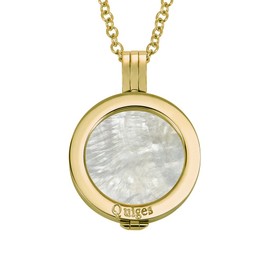 Quiges Women's Coin Pendant Stainless Steel 25 mm, Stainless Steel, No Gemstone