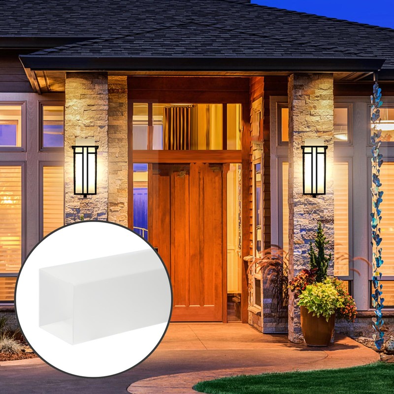 Yoenecea Replacement Glass Lamp Shade, 1 Pack Square Lampshade with