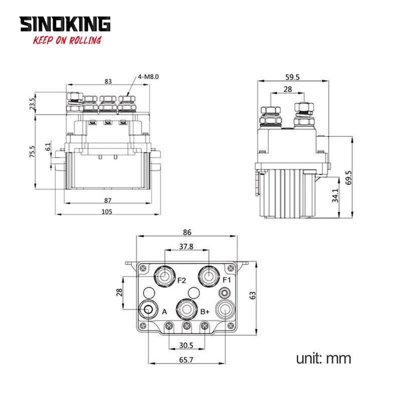 Sinoking 12V 500A Winch Solenoid Relay,Winch Contactor for 8000lbs-15000lbs 4WD
