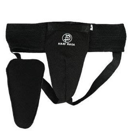 Krav Maga Black Women's Elastic Cotton Groin Guard W/Cup - Black, XL