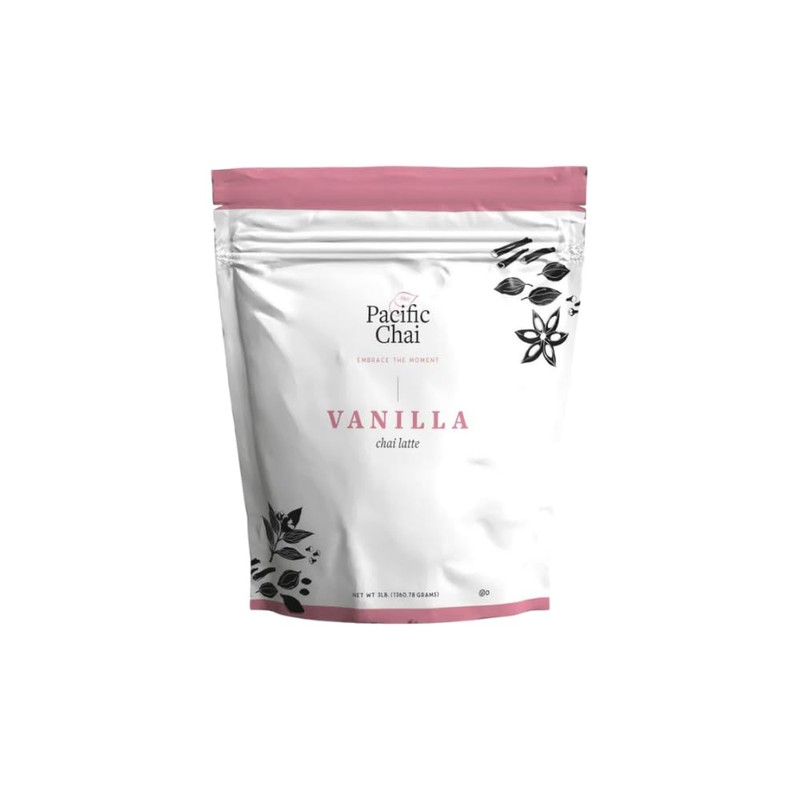 Pacific Chai Instant Powdered Chai Mix, Vanilla Chai Flavor, 48
