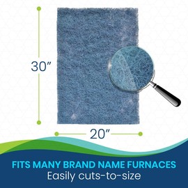 CoreCarbon Natural Fiber Hog Hair Furnace Door Filter for Mobile, Manufactured and Modular Homes (20 x 30)