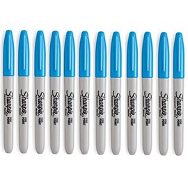 Sharpie Fine Point Permanent Marker Brilliant Blue 12 Pack