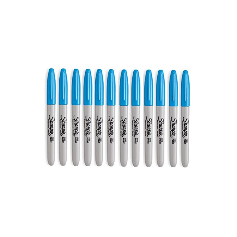 Sharpie Fine Point Permanent Marker Brilliant Blue 12 Pack