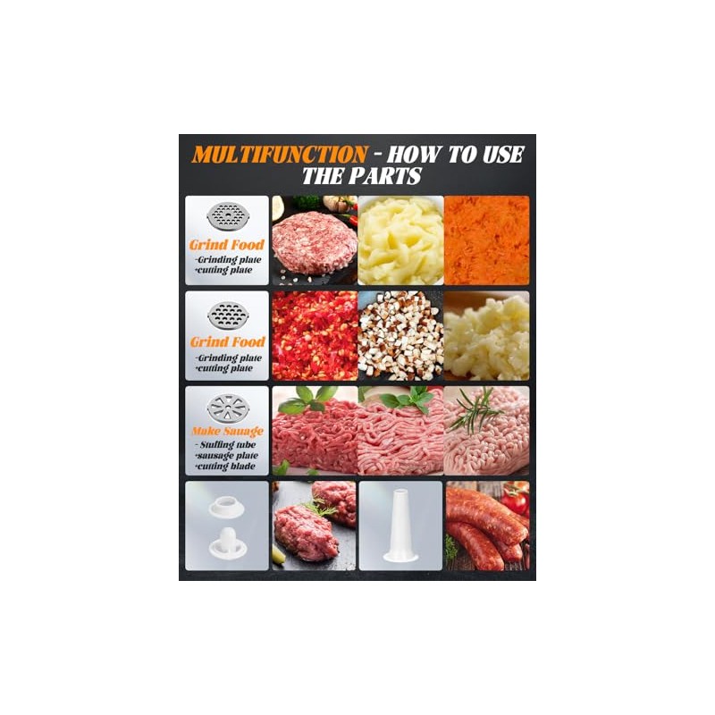 Electric Meat Grinder: (Gray New) HP4