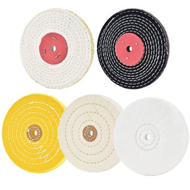 QZATACAEN 150 mm Polishing Discs Five Packs for Table Sander with 12.7 mm Pin Hole Pack of 5