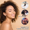 Amabro 8 Pairs Rhinestone Earrings for Women Dance Competitions 15mm