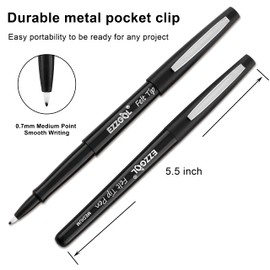 Ezzgol Black Felt Tip Pens, 30 Pack, 0.7mm Premium Medium Fine Point, Felt Tip Markers For Writing, Journal, Planner Coloring, Note Taking, Drawing, Art, School