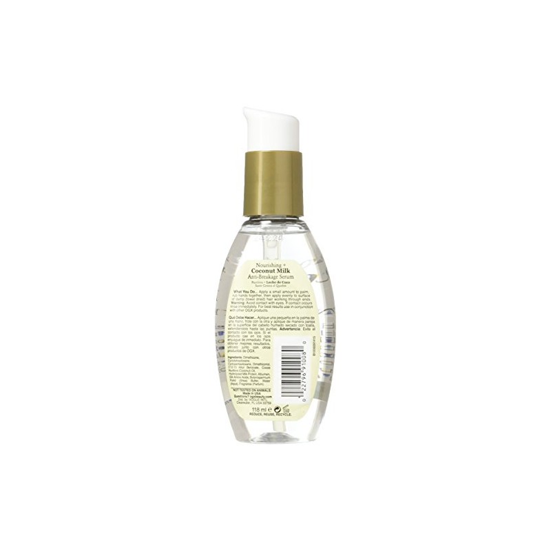 Ogx Coconut Milk Serum Anti-Breakage 4 Ounce (118ml) (3 Pack)