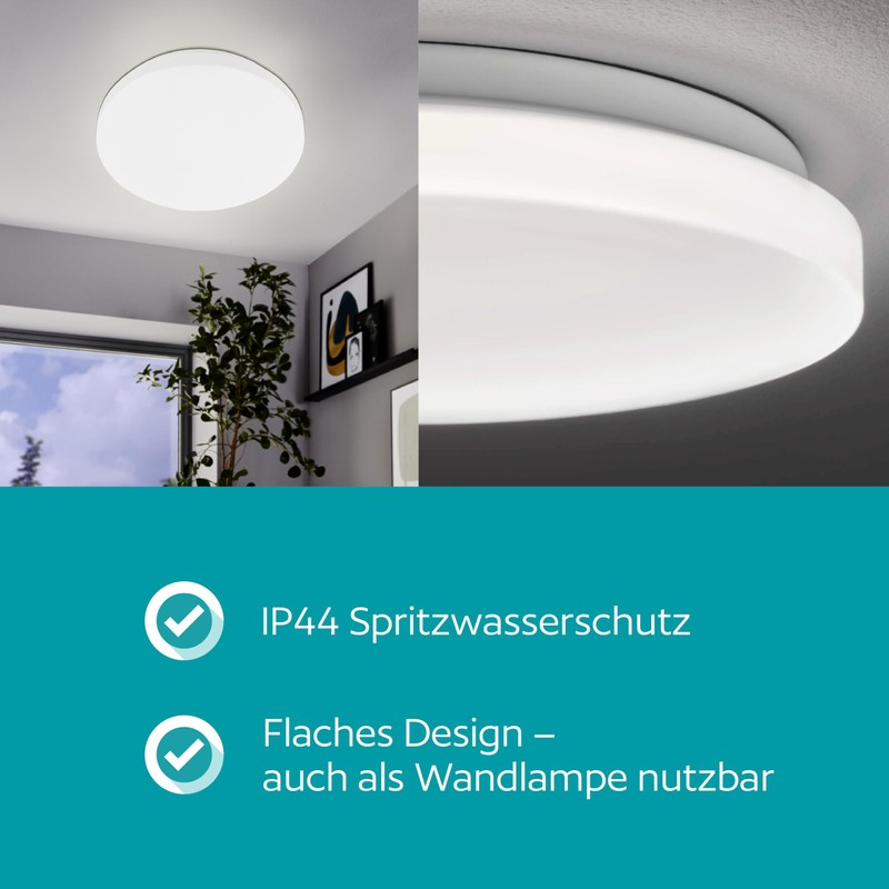 Eglo Pogliola-E LED Ceiling Light Round Ceiling Light