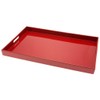 Kotobuki Rectangular Lacquer Serving Tray, 18-3/4-Inch, Red