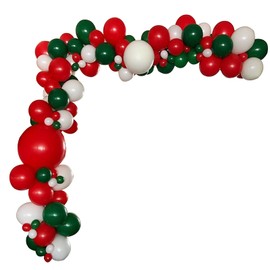 Balloons Garland Kit Red Green and White Balloons with Different Sizes for Wedding Birthday Festival Party Decoration