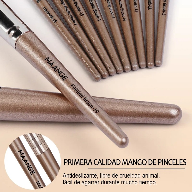 Brochas Maquillaje Profesional Maange Brocha Para Base Pincel Para Delinear