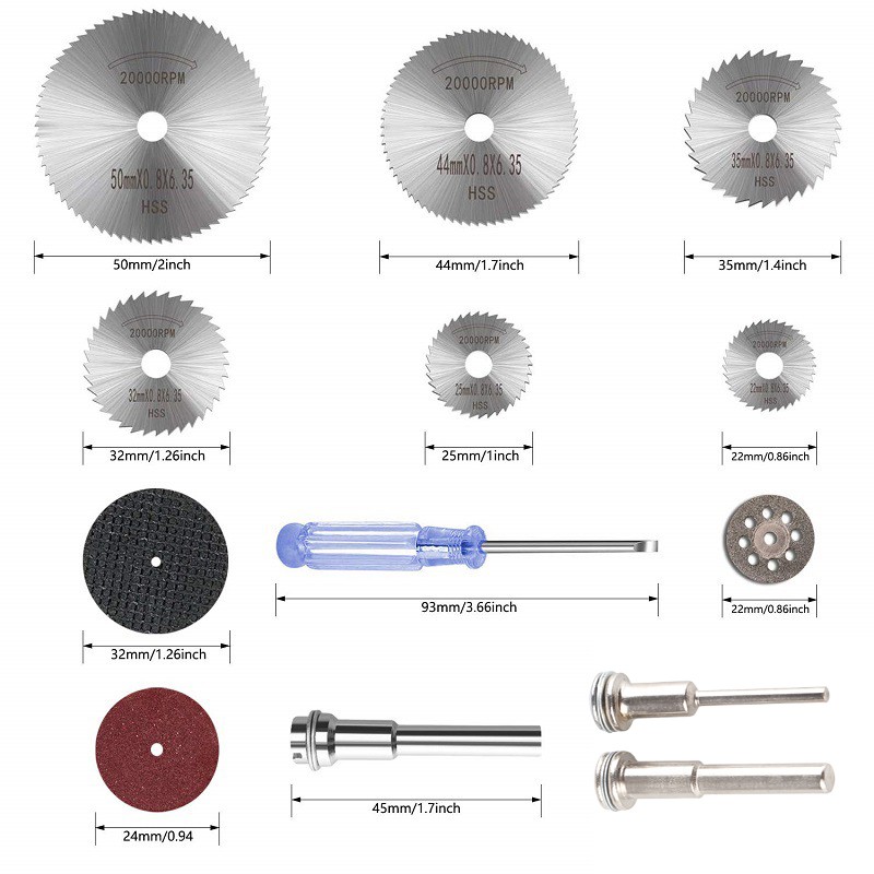 74Pcs Cutting Disc Standard Professional Saw Cutting Wheel for Wood