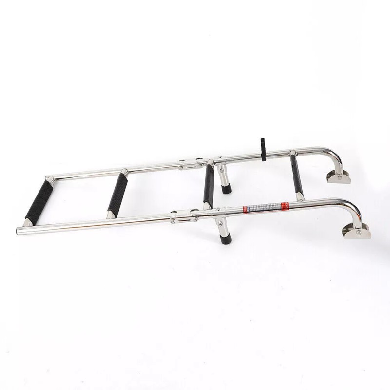 4 Steps Stainless Steel Boat Ladder Extension Folding Pontoon Ladder