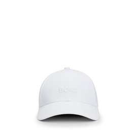 BOSS Men's Center Logo Cotton Twill Cap, Blank White, One Size