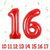 Number Balloons 16, Red 40 Inch Giant Helium Foil for